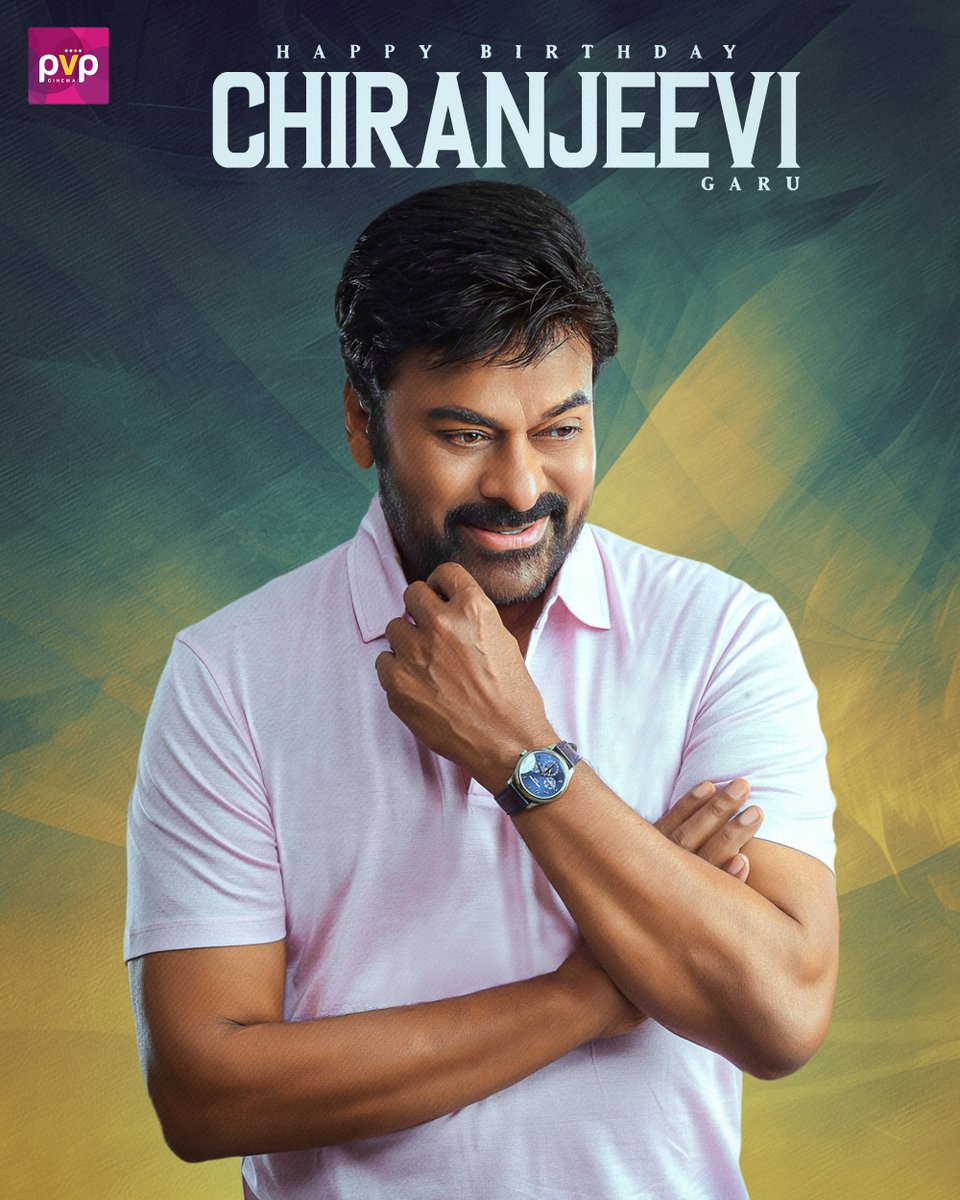 PVP Cinema (@pvpcinema) on Twitter photo Warmest birthday wishes to Megastar <a href="/KChiruTweets/">Chiranjeevi Konidela</a> garu 🎂
Wishing you good health, happiness and bundle of energy to keep entertaining us❤️
#HBDMegaStarChiranjeevi Warmest birthday wishes to Megastar <a href="/KChiruTweets/">Chiranjeevi Konidela</a> garu 🎂
Wishing you good health, happiness and bundle of energy to keep entertaining us❤️
#HBDMegaStarChiranjeevi