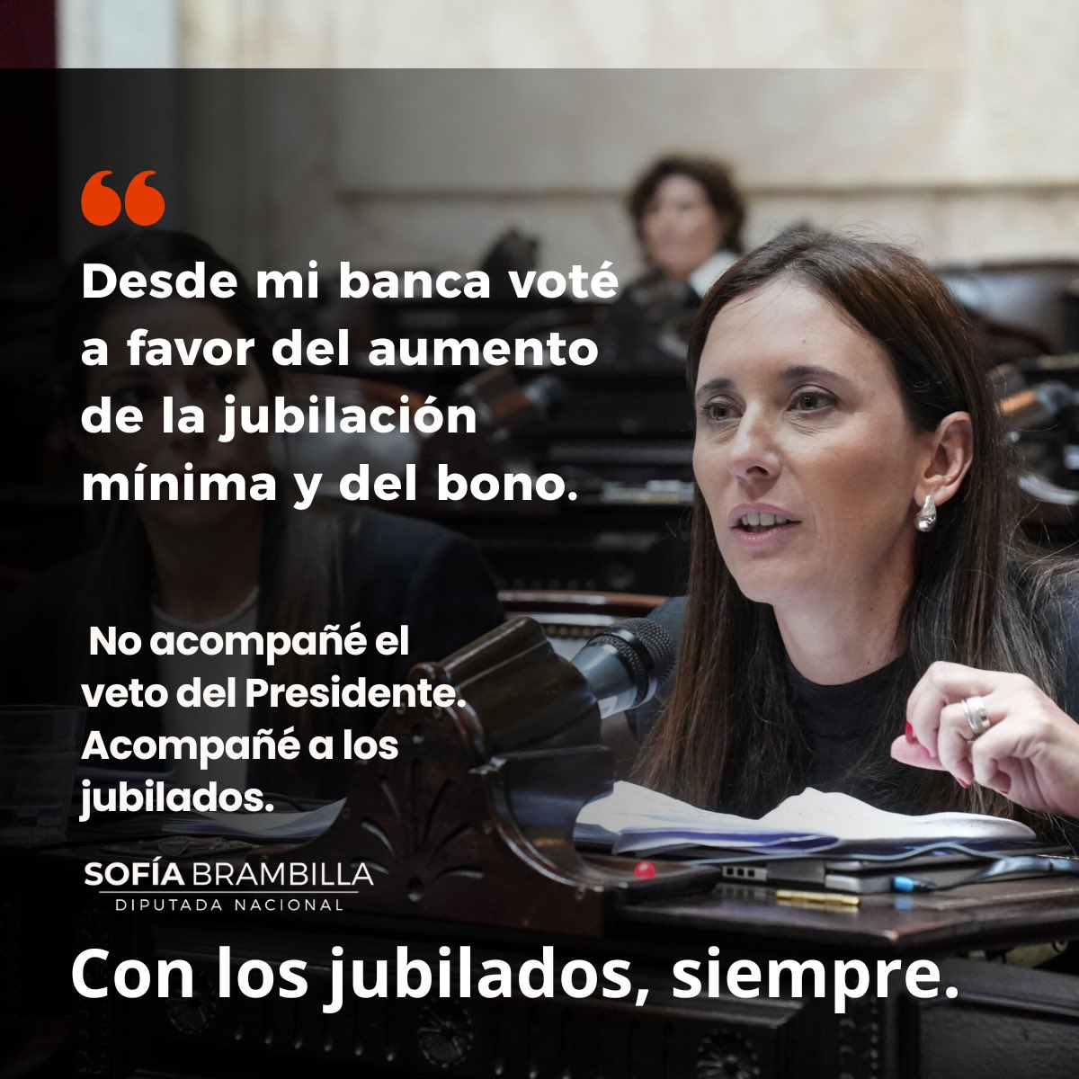Basta de mentirle a los correntinos.
Basta de chicanas políticas.

Ayer en la Cámara de Diputados quedó todo claro:
👉 Voté a favor de los jubilados, del aumento de la mínima y del bono.

Acá no hay dobles discursos: sabemos quién es quién y de qué lado estamos.
Yo estoy del lado