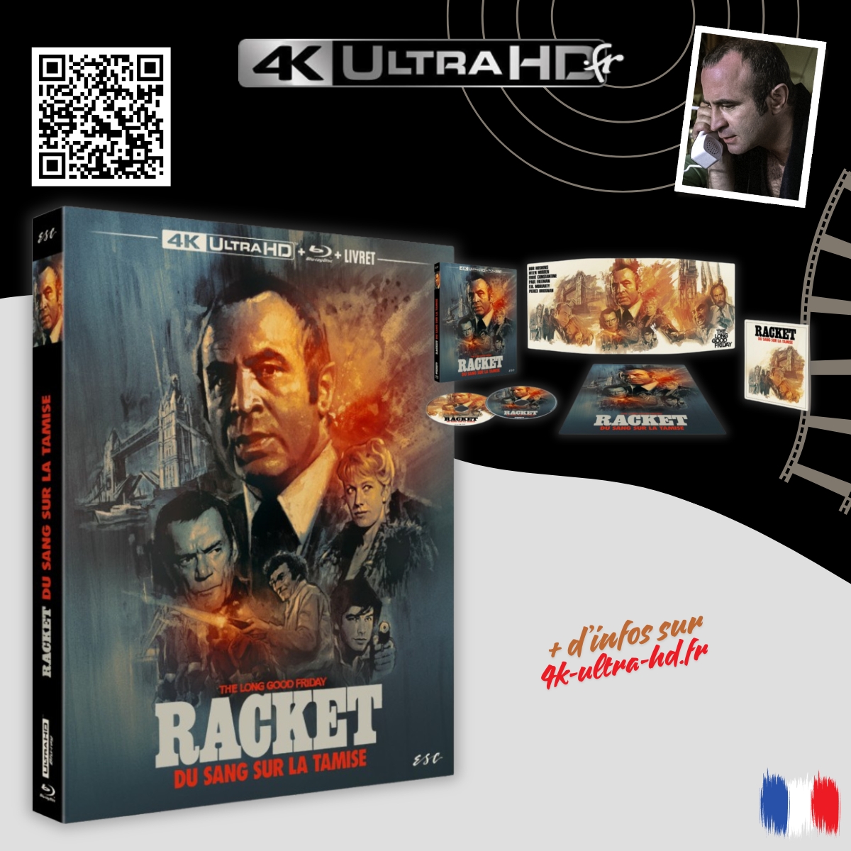 4KultrahdFR's tweet photo. 🔔 Enregistrez une alerte pour le 4K de « RACKET » en France 🇫🇷
🔗 𝐃𝐞́𝐭𝐚𝐢𝐥𝐬 𝐢𝐜𝐢 ➡ https://t.co/UBDIY3iMMv
ℹ️ Racket Du sang sur la Tamise (1980) est un thriller britannique réalisé par #JohnMackenzie, qui explore le milieu criminel londonien à travers l’ascension brutale d’un gangster local. Le film s’impose comme un jalon du cinéma britannique de l’époque, notamment grâce à la performance de #BobHoskins ...

#Racket #BluRay4K #bluray #4KultrahdFR #4KUltraHD #WeLovePhysicalMedia