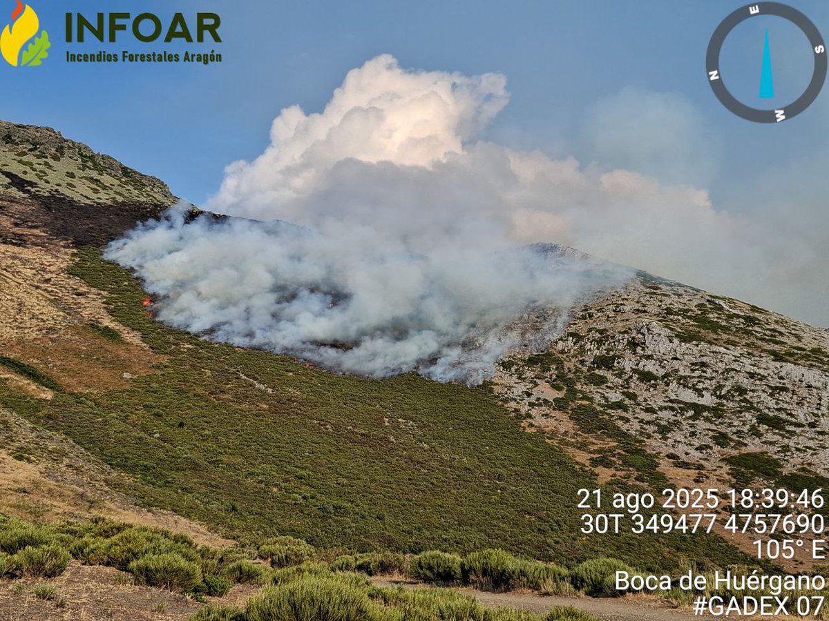 IIFFAragon's tweet photo. Está previsto que este convoy permanezca en los #iiffcyl hasta el domingo. Recordatorio de los recursos desplazados: brigada helitransportada con su helicóptero, 2 brigadas terrestres, 2 autobombas, 3 técnicos (uno de ellos del #GADEX) y 2 capataces. https://t.co/QDzxbZbqi9