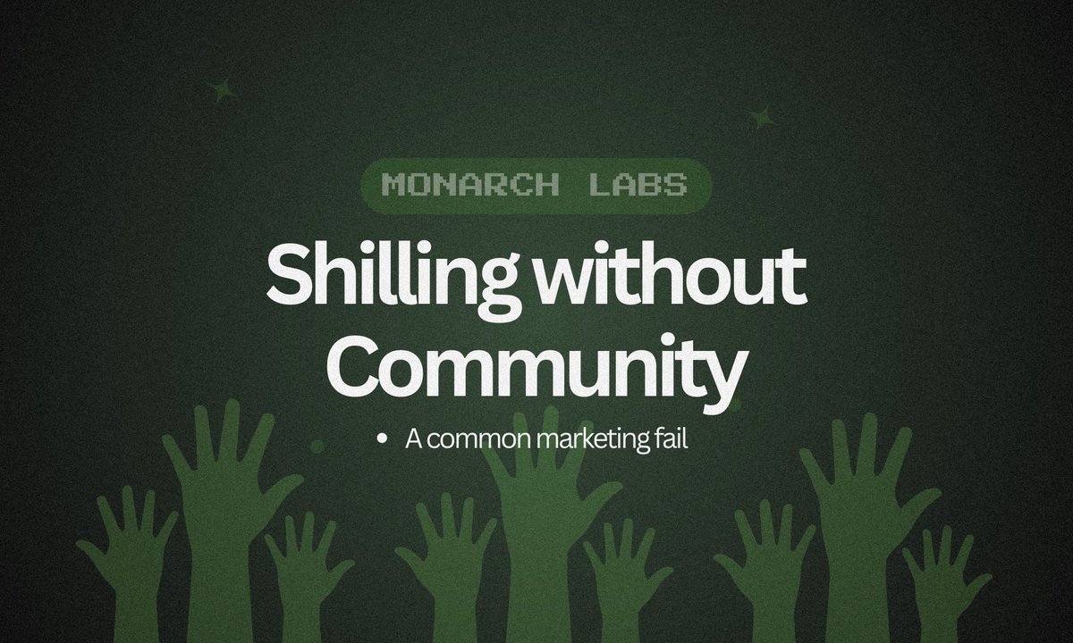 Shilling without a real community is just noise. You can pay for raids, flood chats, or spam hashtags all day, it looks busy, but it’s hollow. Heres why ⬇️