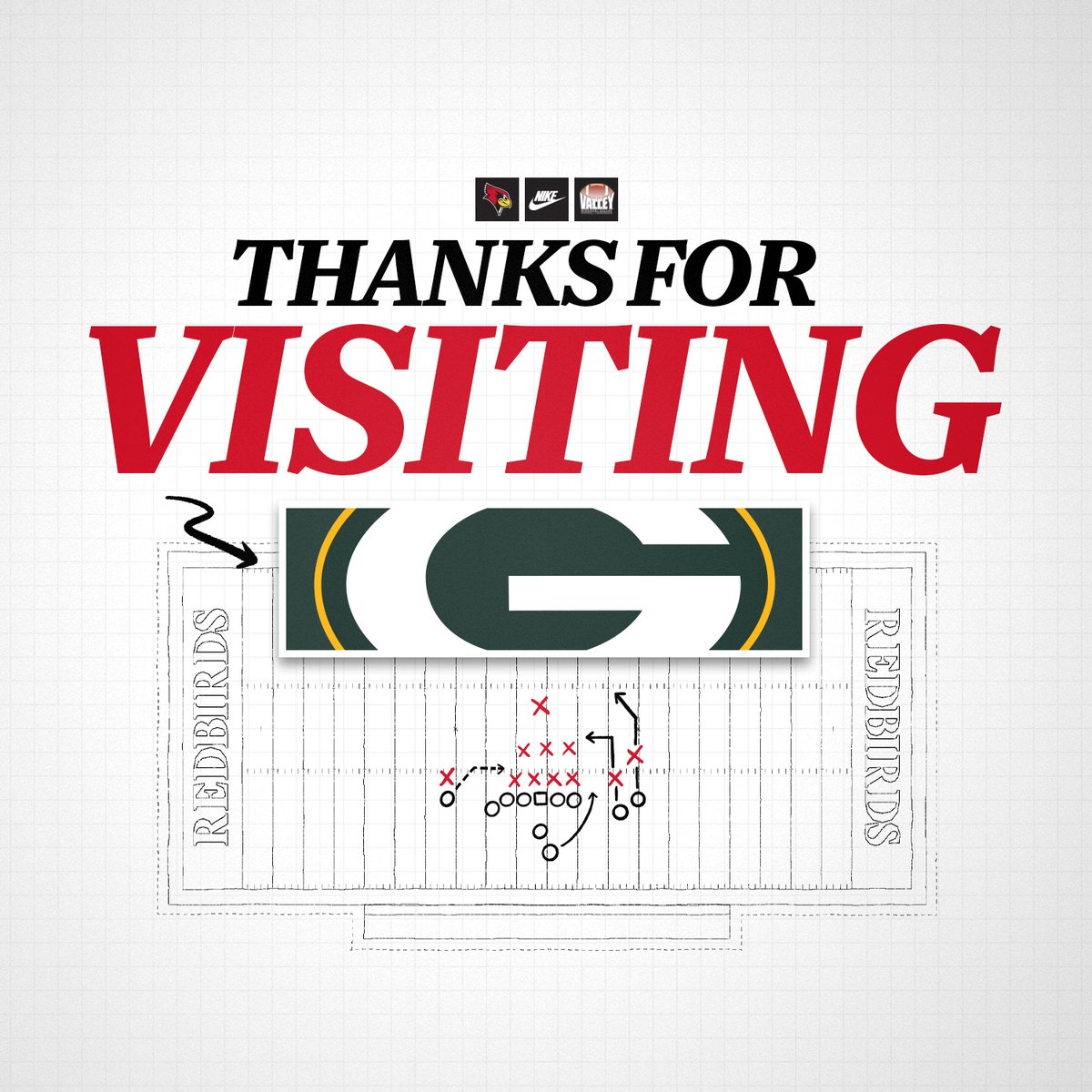Thanks for the visit <a href="/packers/">Green Bay Packers</a> ‼️