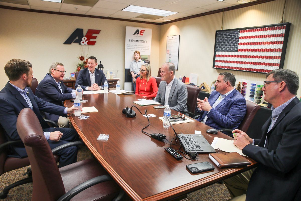 AAPN's tweet photo. U.S. @RepTimMooreNC tours global thread maker and @AAPN member @AmericanEfird
 
 MOUNT HOLLY, N.C. – Freshman U.S. Rep. Tim Moore (R-NC) on August 15 visited American & Efird (A&E), a leading textile manufacturer, to meet with company executives and discuss the challenges and opportunities facing North Carolina’s textile industry.
 
 A&E, part of the Elevate Textiles group of companies, is a manufacturer and distributor of premium industrial and consumer sewing thread, embroidery thread and technical textiles for the apparel, automotive components, home furnishings, medical supplies, footwear and other industrial sectors. With a global footprint boasting dozens of manufacturing facilities and service centers, A&E’s products are manufactured in more than 22 countries, distributed in some 50, and sold in more than 100 nations worldwide. The company employs more than 10,000 people directly and in joint ventures. 
 
 The meeting, attended by A&E’s leadership team, focused on local job creation, global competition and the impact of federal policy on manufacturing. During the visit, Rep. Moore – whose district includes several major textile companies – toured A&E’s historic Dyeing & Finishing facility and heard from Elevate Textiles CEO Jeff Pritchett and other executives about the company’s 134-year legacy, recent investments in revitalizing local operations and ongoing workforce needs. A&E leaders emphasized their commitment to local manufacturing, sustainability and ethical business practices while also highlighting the need to hire at least 50 more people to meet growing demand.

#ProAmericas #AmericasTextiles #WesternHemisphere #ILoveThisIndustry #Fibers #Yarns #Fabrics #SewnProducts #Apparel #Fashion #Knitting #Weaving #Sustainability #ApparelIQ #SupplyChain #Reshoring #Nearshoring #CAFTADR #USMCA #AAPN