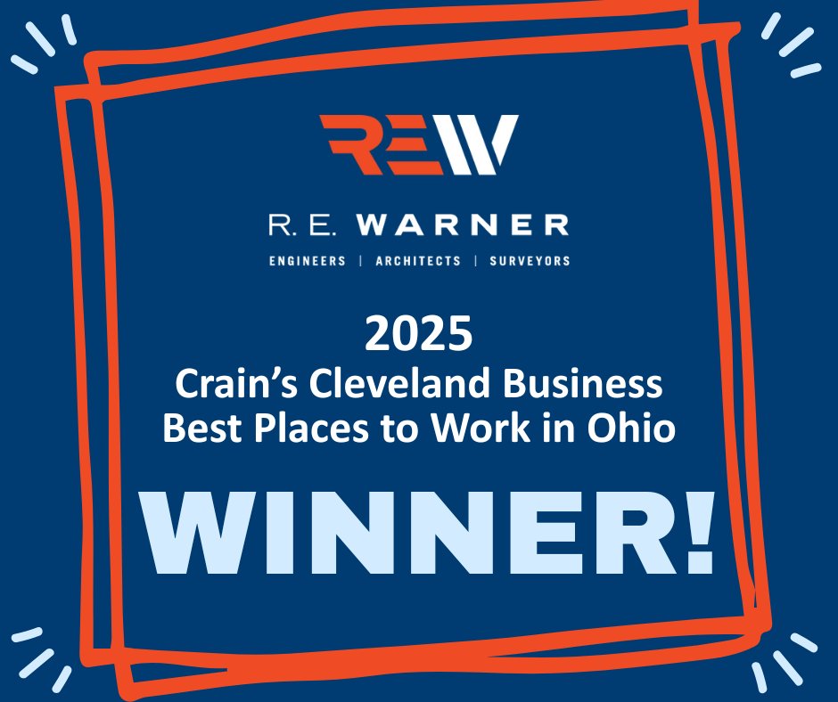 REWEngineers's tweet photo. 🏆 We’re proud to share that R.E. Warner has been named one of the 2025 #BestPlacesToWork in Ohio by @CrainsCleveland - adding to our growing list of workplace awards! Our firm ranked 14th out of the 45 organizations that made the list: https://t.co/g8wNY07I7a #EngineeringCareers https://t.co/bhmWYl7IHo