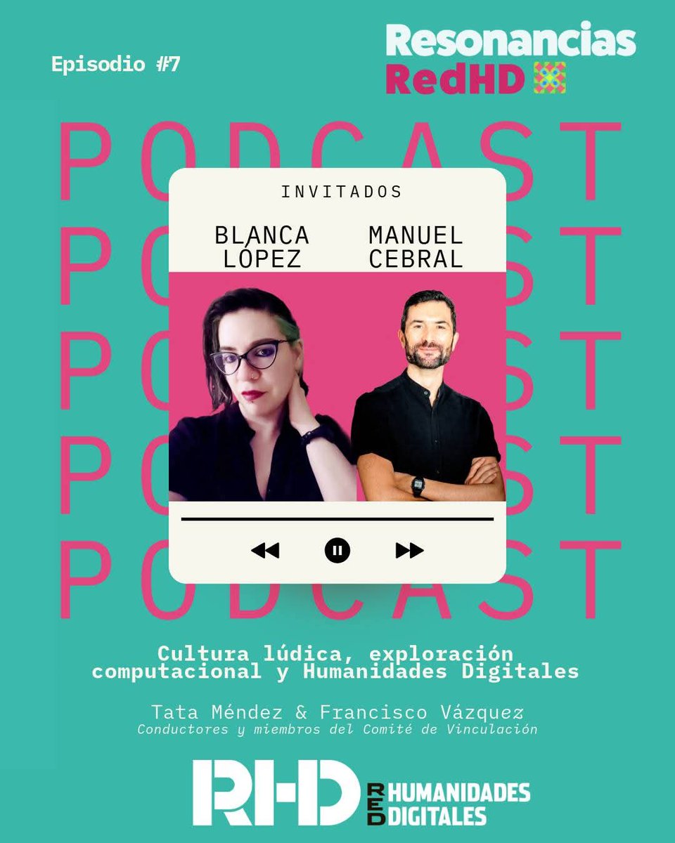 NuclearWolf79's tweet photo. El único podcast donde tu proyecto académico encuentra quien lo quiera, disponible ¡YA!
Link : https://t.co/hP6WUMXDgB
#ResonanciasRedHD #HumanidadesDigitales #CulturaLúdica #Videojuegos #RedHD #culturaludica #digitalhumanities https://t.co/hcsGqjtM7D