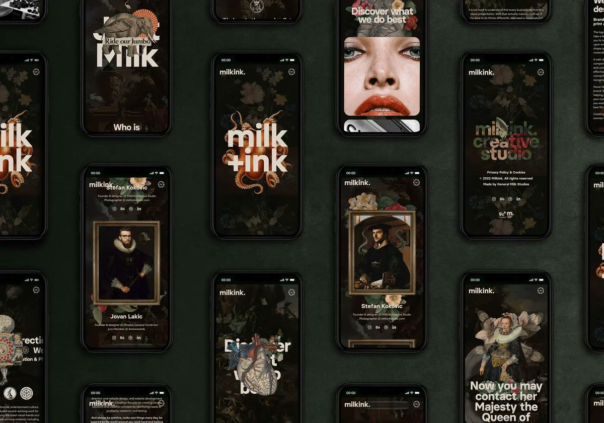 gencondition's tweet image. Milkink blends art direction, design, photography, and visual strategy into work that’s both precise and surreal #Elementor #WebDesign