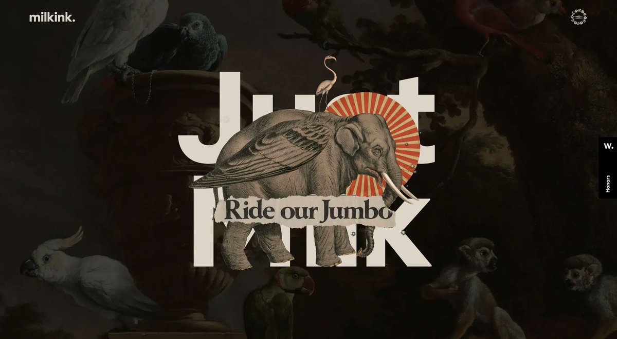 gencondition's tweet image. Milkink blends art direction, design, photography, and visual strategy into work that’s both precise and surreal #Elementor #WebDesign