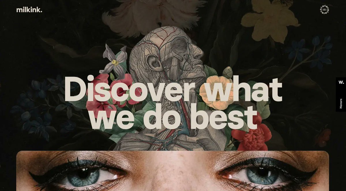 gencondition's tweet image. Milkink blends art direction, design, photography, and visual strategy into work that’s both precise and surreal #Elementor #WebDesign