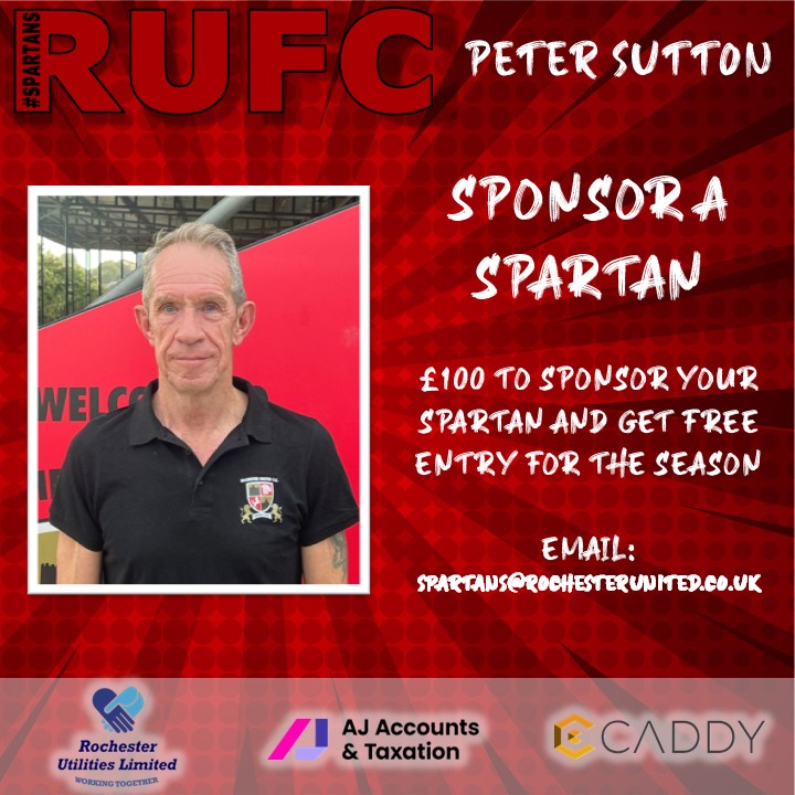 🔴⚫ INTRODUCING THE SPARTANS 🔴⚫

Welcome to Rochester United Peter Sutton, the physio with the magic spray. 

SPONSOR A SPARTAN: 
rochesterunitedfc.sumupstore.com

🔴⚫ #Spartans