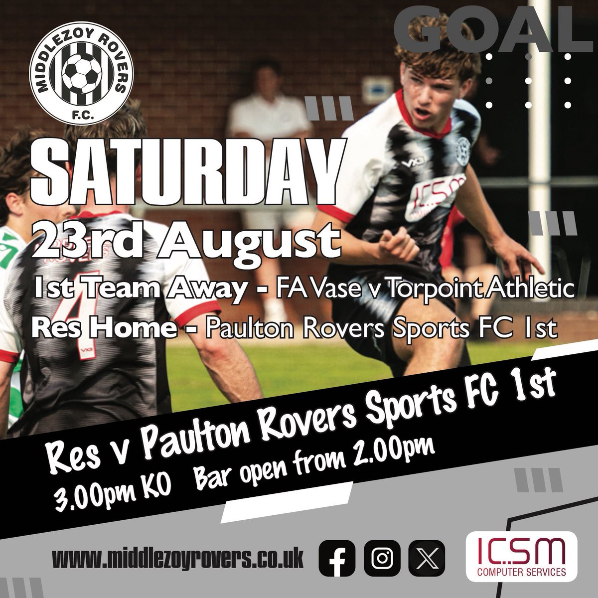 Saturday 23rd August 
<a href="/thefavase/">TheFaVase</a> for the 1st team an away trip to <a href="/torpointafc/">Torpoint AFC</a> on a Bank Holiday weekend 🚚🚗🚙🚕🚘🚙 🤦🏻‍♂️. The reserves are home in the league . <a href="/swpleague/">WALTER C. PARSON PENINSULA LEAGUE</a> <a href="/somersetcfl/">Somerset County FL</a> <a href="/swsportsnews/">South West Sports News</a> @TeamBTC_Sports 💪⚫️⚪️