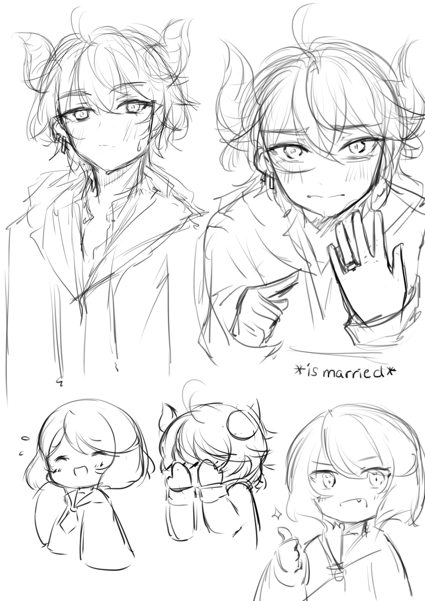 shuwappy's tweet photo. Sketching my husband's OC https://t.co/L7CQYO6tkk