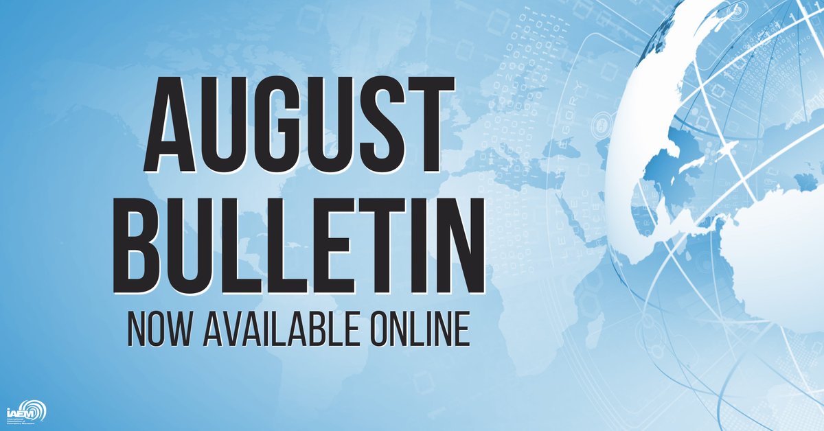 iaem's tweet image. The latest edition of the IAEM Bulletin is now available. Explore information on the IAEM-USA elections, the latest IAEM activities, and much more. 

Read today: loom.ly/I9AkFjE

#IAEM #Bulletin #EmergencyManagement #EMGTwitter