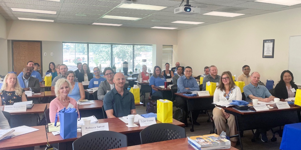 landerpresident's tweet photo. I recently had the pleasure of welcoming 29 outstanding new faculty members to the Lander University family. I told them they are just in time to teach our record-setting class of new students, so they’d better sharpen their pencils… and then I realized students haven’t used pencils since I was in college. Jokes aside, our faculty are the secret to our success—experts in their fields and in the classroom. That mix is what sets Lander apart.