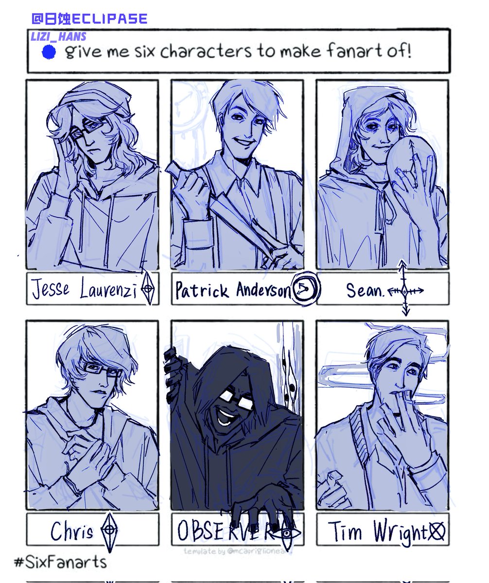 LIZI_Hans's tweet photo. #slenderverse 
#darkharvest00 
#mlandersen0 
#whisperedfaith 
#tribetwelve 
#marblehornets 
（画的很开心，都是我喜欢的角色🥺❤️谢谢大家陪我玩） https://t.co/JpBwLgh6BE