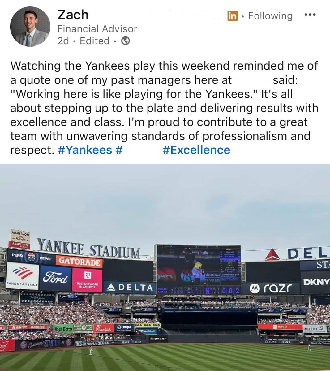 Which fine financial institution could he be referring to? 

#bestoflinkedin