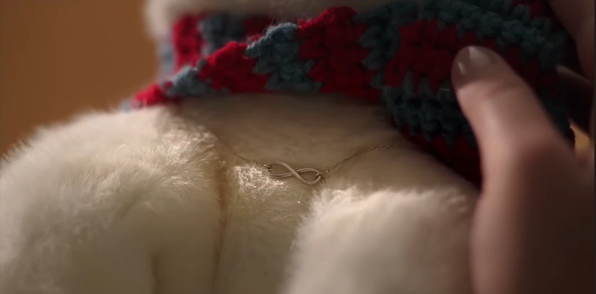 the infinity necklace making it's first appearance this season in episode 8 cause the infinity symbol is just the number eight sideways NOW THAT'S CINEMA