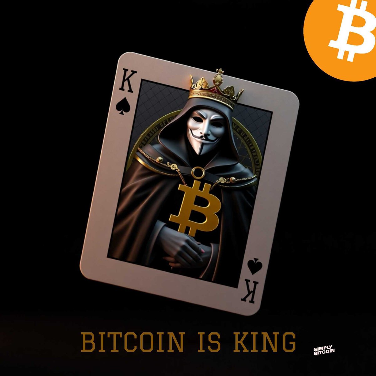 SimplyBitcoin's tweet photo. BITCOIN IS KING https://t.co/HcuHctvBKK