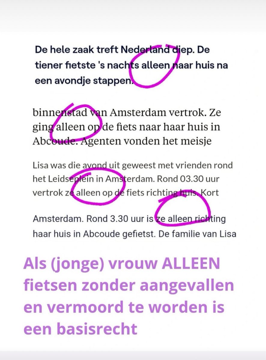 Mannen moeten hun poten thuishouden. Dát is het probleem. Niet dat vrouwen alleen fietsen. #abcoude