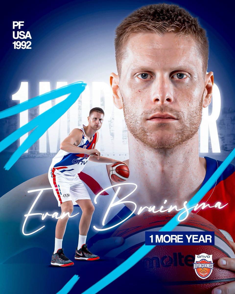 💙 Evan Bruinsma ile Yola Devam! 🤍
Kulübümüz, 2025-2026 sezonu kadro yapılanması kapsamında geçtiğimiz sezon da formamızı giyen tecrübeli uzun forvet Evan Bruinsma ile yeniden anlaşmıştır.

Geçtiğimiz sezon ; maç başına 9.3 sayı, 6.0 ribaund ve 1.3 asist ortalamalarıyla