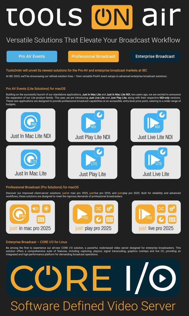 Mark Your Calendar: In three weeks, ToolsOnAir will unveil its newest solutions for the Pro-AV and enterprise broadcast markets at <a href="/IBCShow/">IBC</a>.