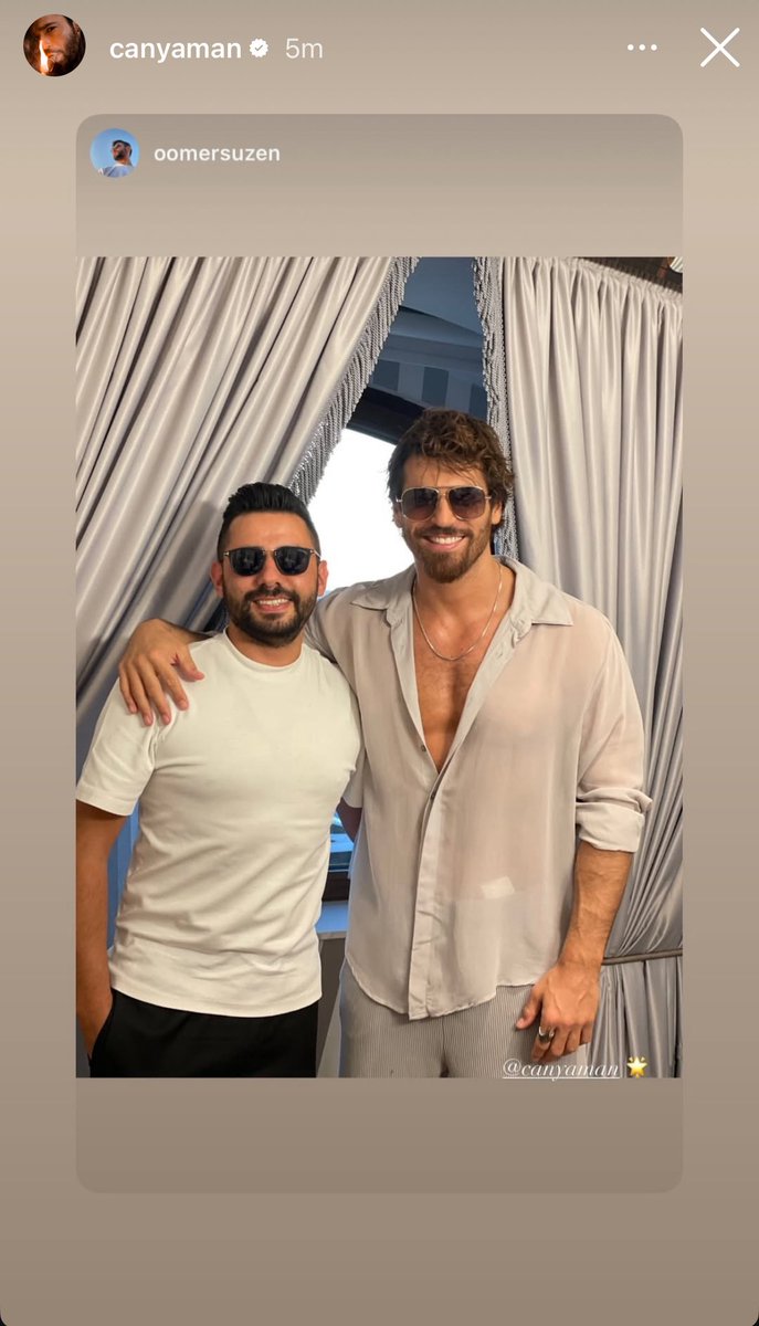 ♦️#CanYaman IG Story - #CanYaman with his friend Omer.