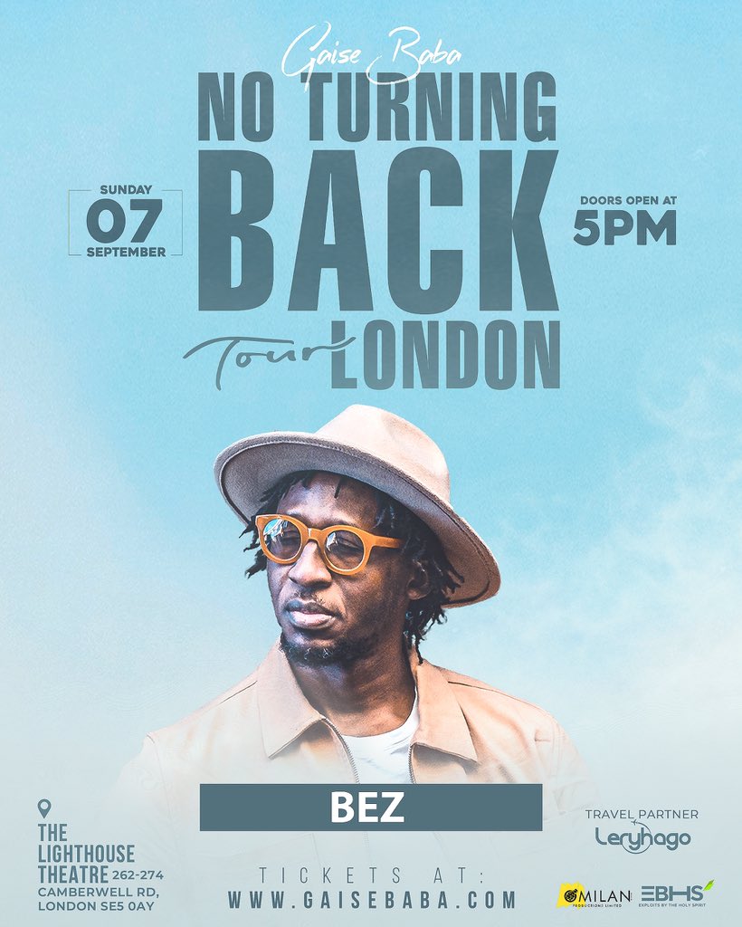 gaisebaba's tweet image. The No Turning Back Tour is bringing nothing but pure energy, worship, and good vibes. 
And guess what? @BEZidakula will be in the building!

Get your tickets now at gaisebaba.com

#NoTurningBack #WeOutside