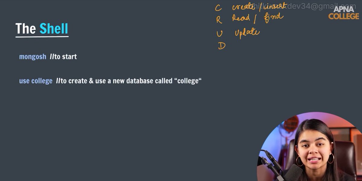 dev_rohitkumar's tweet image. 🚀 Day 72 of #100DaysOfCode 🚀
• 🐚 The Mongo Shell
• 📦 How data is stored (BSON)
• 📑 Document &amp;amp; Collection
• ➕ InsertOne
• 🔢 InsertMany
Starting my journey with MongoDB today! 🚀💻
#MongoDB #Databases #WebDev #Coding @ApnaCollegeX @ShradhaKhapra_