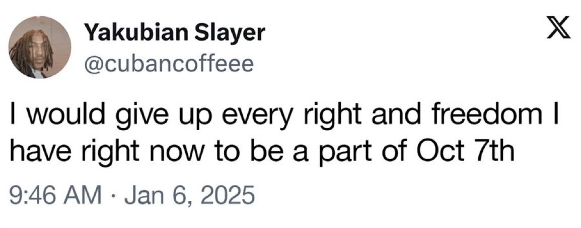 One of the main organizers behind the UPenn pro-Palestinian protests posted, "I would give up every right and freedom I have right now to be a part of Oct. 7th."

Never let anyone tell you that these people are pro-peace. This is what @penn allows to foster on campus.