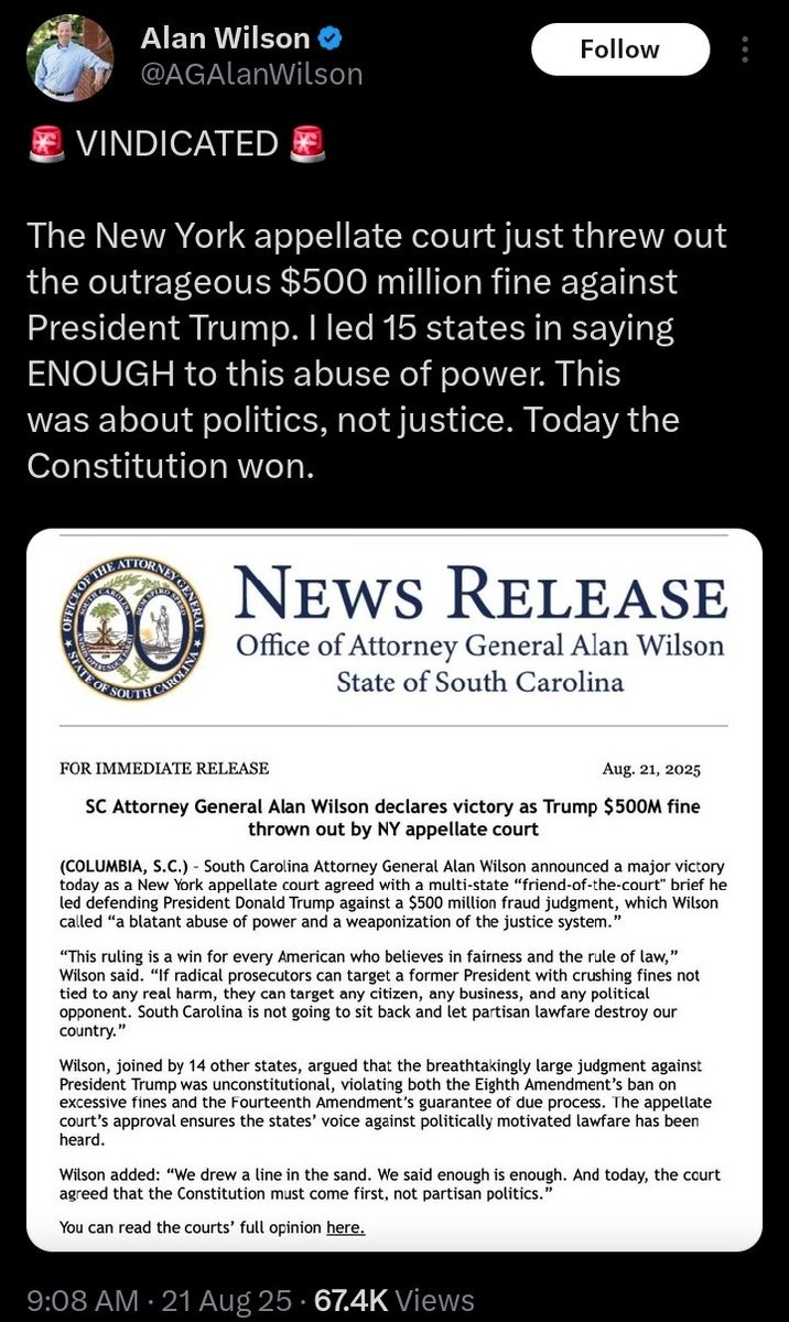 <a href="/NewYorkStateAG/">NY AG James</a> Leticia James 

YOU LOST

GFY DUMB BISH

AND ENJOY YOUR NEW PRISON CELL