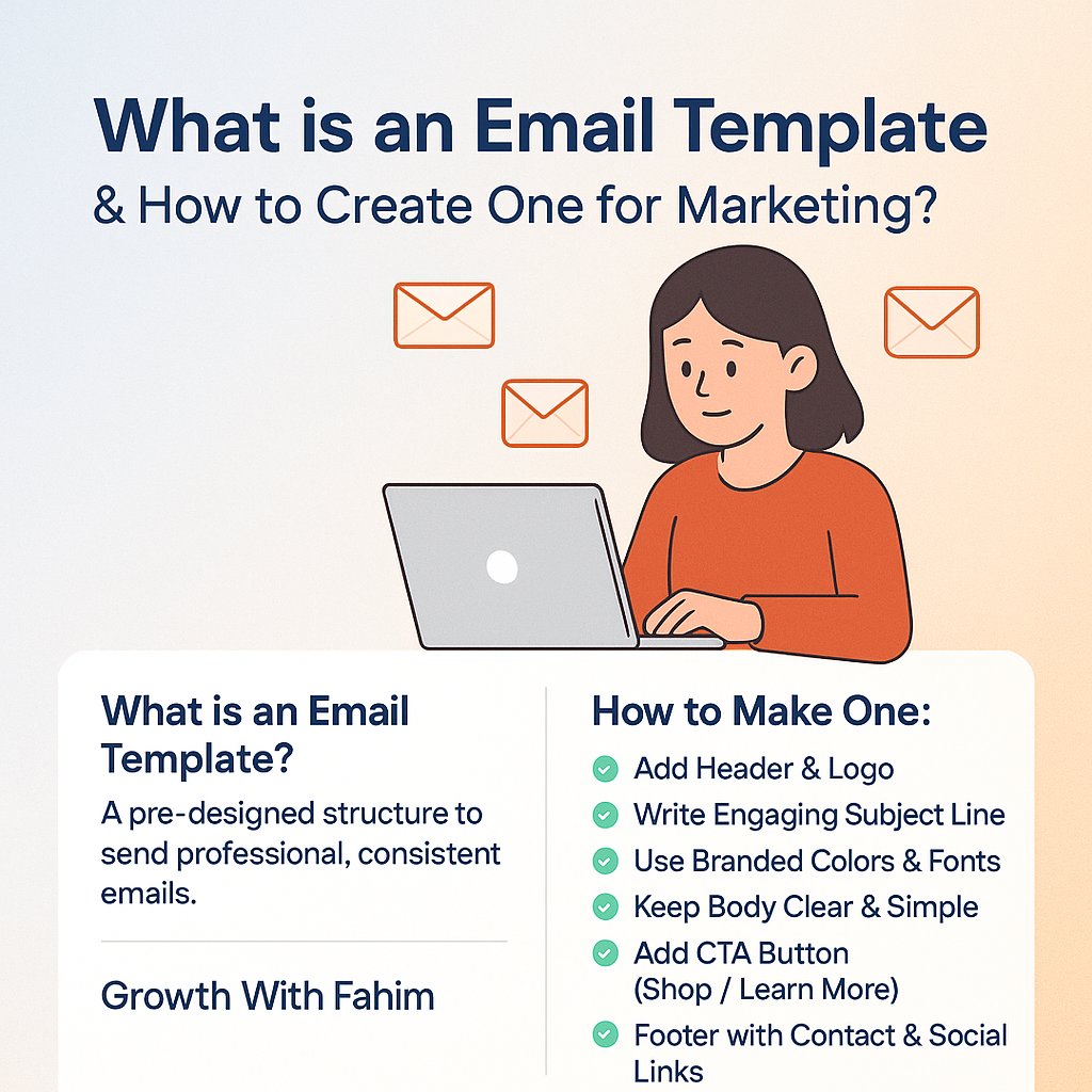 📧 Email templates = consistent + professional + engaging emails.
Here’s how to make one that boosts clicks &amp; conversions 👇

✅ Add logo &amp; header
✅ Engaging subject line
✅ Strong CTA button
✅ Footer with links

#EmailMarketing #MarketingTips #DigitalMarketing #OnlineBusiness