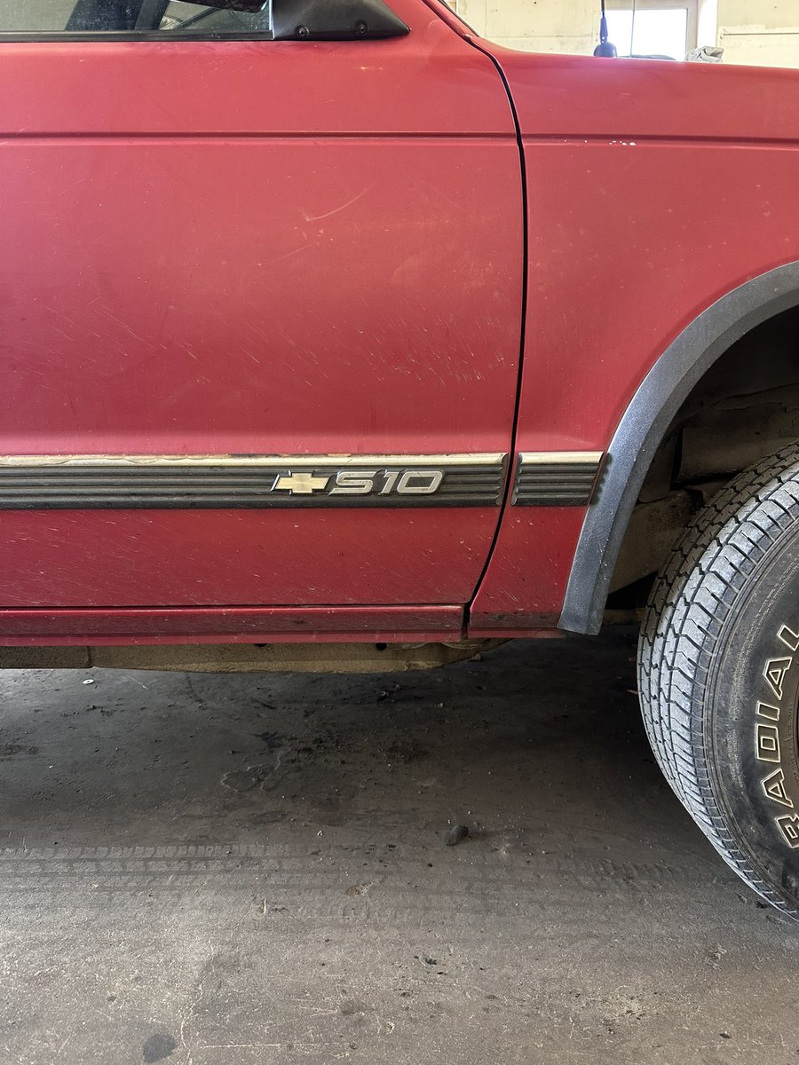 ErberAuto's tweet image. Before and after on Jonathan’s next project: a single owner Chevy S10