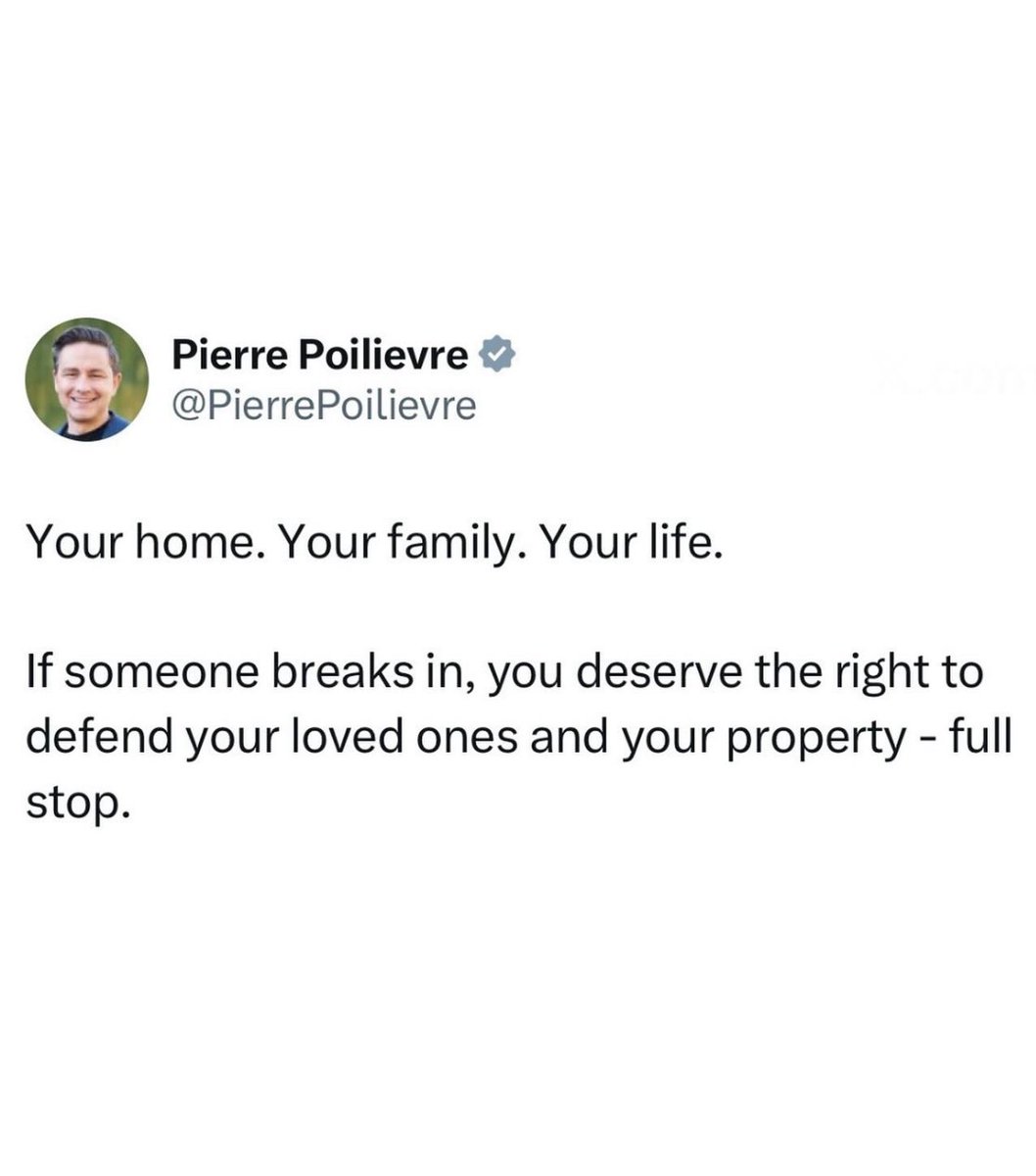 Pierre Poilievre says Canadians deserve the right to defend themselves their loved ones and property