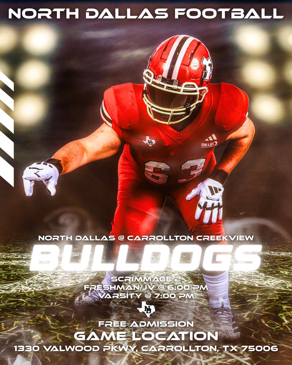Scrimmage 2

vs Carrollton Creekview 

#BulldogCountry

⬜️⬛️🟧🐾