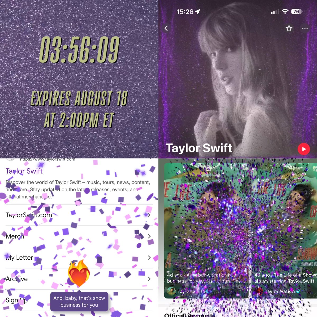shimmeringtay13's tweet photo. imagine not being a swiftie during album releases https://t.co/OWfb4wdtmN
