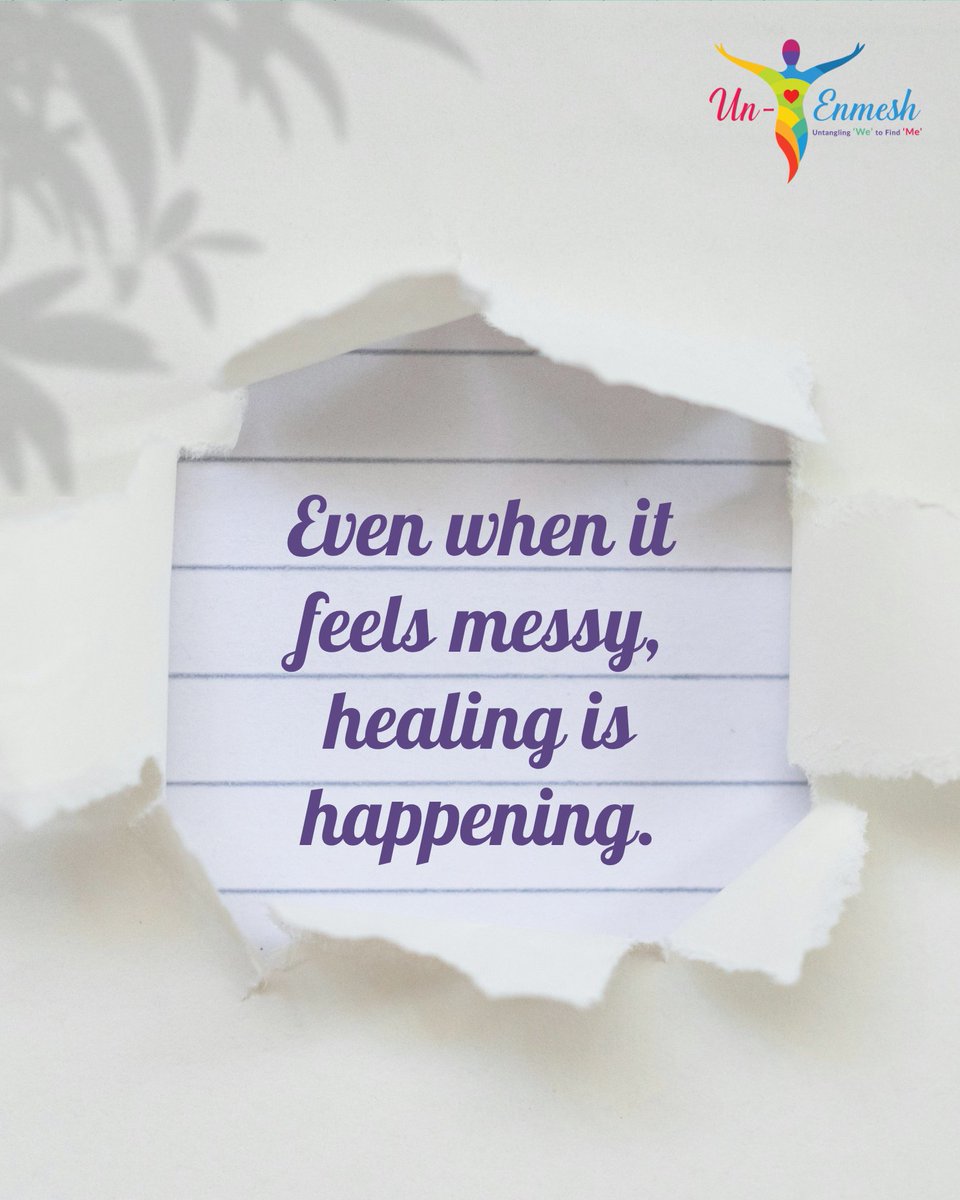 UnEnmesh's tweet image. Healing isn’t always graceful. Some days you feel strong, other days it feels like you’re unraveling. But messiness isn’t failure, it’s release. Unsteady steps are still forward.

#UnEnmesh #HealingIsMessy #SelfCompassion #GrowthInTheChaos