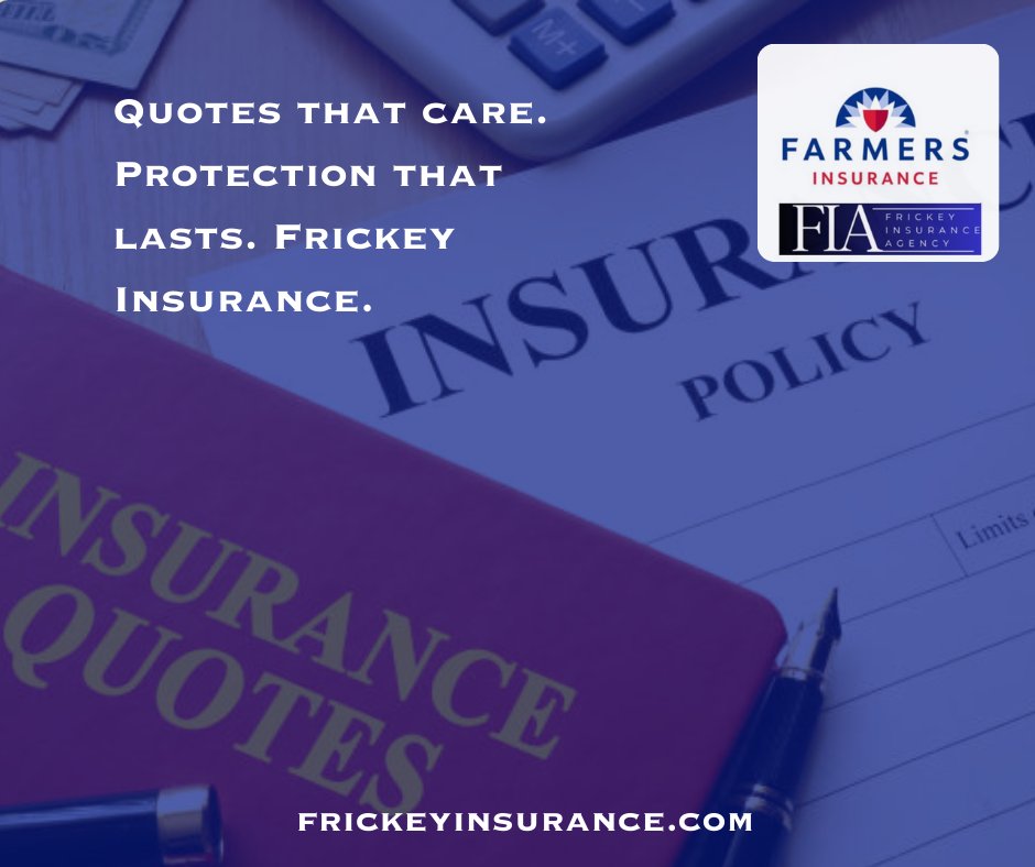 FrickeyDan22187's tweet image. One quote today can protect everything you value tomorrow. Choose Frickey Insurance.

#SecureWithFrickey #CoverageMadeEasy
#OneQuoteEndlessProtection #FrickeyInsuranceQuote
#YourProtectionStartsHere
