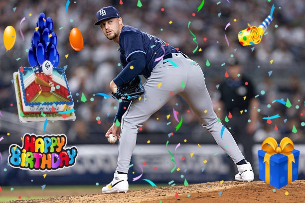 Happy Birthday to #Rays/Bulls pitcher, Eric Orze. 🎈🥳️🎁🎂

(Apologies, the earlier greeting was not of Eric, this one is better, features his good side.)