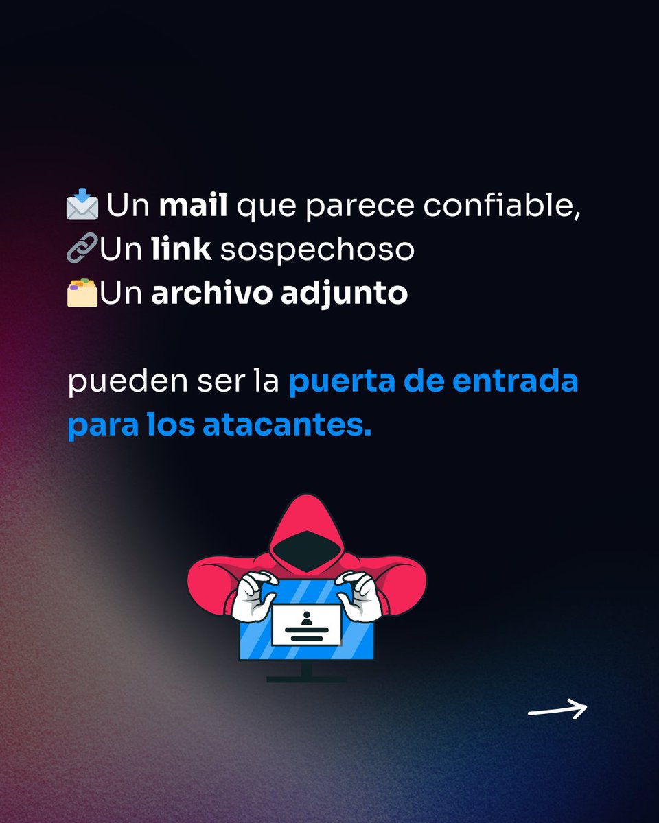 MeritiCC's tweet photo. ⚠️ Un clic puede costar caro. El phishing sigue siendo la principal amenaza para las empresas, pero se puede prevenir.

 En Meriti acompañamos a tu equipo con soluciones de seguridad que protegen lo que más importa: tus datos.
#Meriti #SeguridadDigita https://t.co/Tu6Zx7MdLC