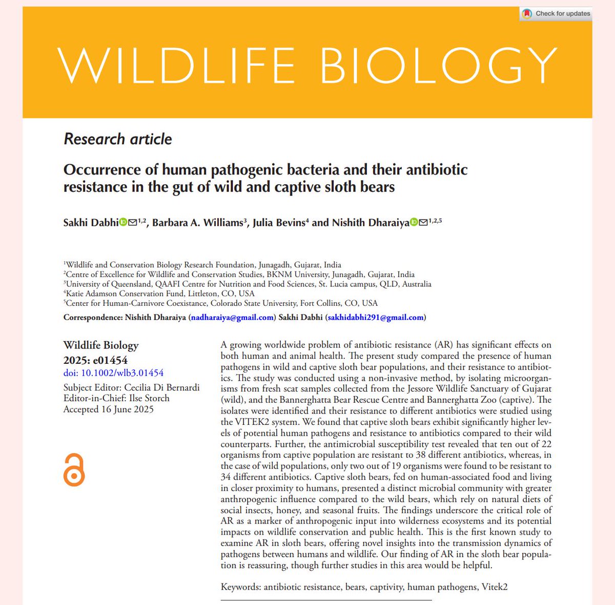 sakhidabhi291's tweet photo. My first publication (https://t.co/Ba2vaMm4nr)
A special thanks to @NishDharaiya Barbara and Julia
@WcbResearch @cwcs_junagadh_ https://t.co/XwL8deb4eO