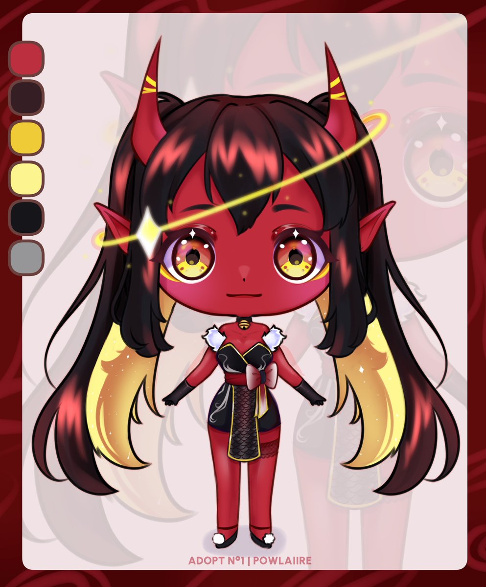 Powlaiire's tweet photo. ― Adopt n°1 - Firefly Demon 
✧ Already Taken by @Vamp__Ao 🩸

#adopt #vgen #chibi https://t.co/Ng2OXJstzZ