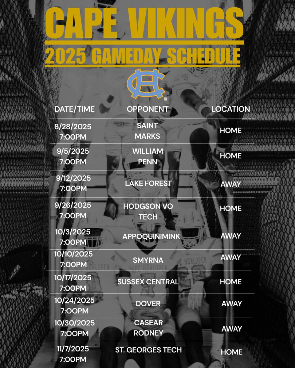 One week out. One mission. ⚔️ Are you ready, Viking Nation? #CapeVikings #VikingStrong #GameWeek #BeastAtTheBeach