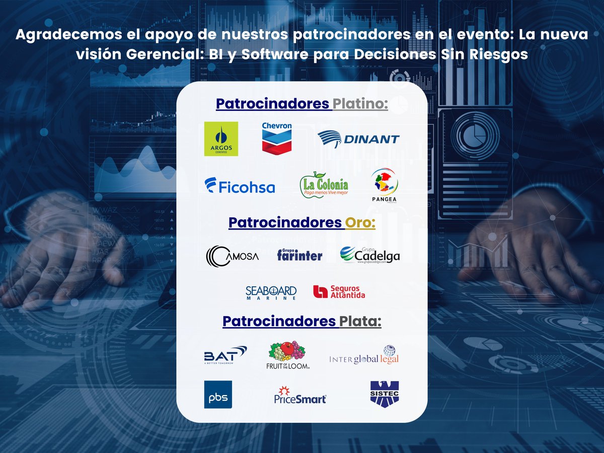 En alianza con UNITEC, realizamos el webinar “La nueva visión Gerencial: BI y Software para Decisiones Sin Riesgos”, un espacio diseñado para fortalecer las herramientas de los líderes empresariales frente a los retos actuales.

#AmChamHonduras #Unitec #BusinessIntelligence