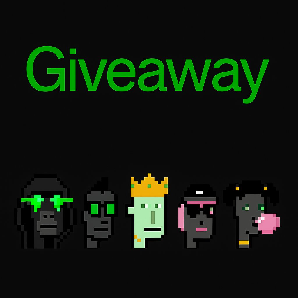 Benjamin 💵 (@benjeenft) on Twitter photo 🚨 $100 #Giveaway 🚨
Proud to share I’m now CHO for $PFP <a href="/PumpFunPunks/">Pump Fun Punks (PFP)</a> 🟩⬜
We’re celebrating with 5x Pump Fun Punk NFTs (~0.1 $SOL each, ~$20) straight from the community fund! 💚🤍
To enter:
— Follow me & <a href="/PumpFunPunks/">Pump Fun Punks (PFP)</a>
— Retweet this post & tag 3 friends
🗓️ Ends 8/23 — 🚨 $100 #Giveaway 🚨
Proud to share I’m now CHO for $PFP <a href="/PumpFunPunks/">Pump Fun Punks (PFP)</a> 🟩⬜
We’re celebrating with 5x Pump Fun Punk NFTs (~0.1 $SOL each, ~$20) straight from the community fund! 💚🤍
To enter:
— Follow me & <a href="/PumpFunPunks/">Pump Fun Punks (PFP)</a>
— Retweet this post & tag 3 friends
🗓️ Ends 8/23 —