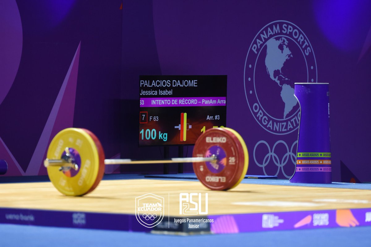 RÉCORD PANAMERICANO

Jessica Palacios Dajomes 🇪🇨 levanta 100 kg en arranque para imponer récord panamericano juvenil en los Juegos Panamericanos Junior Asunción 2025

Al momento la ecuatoriana se mantiene primera en la disputa por la medalla de ORO en los 63 kg de levantamiento