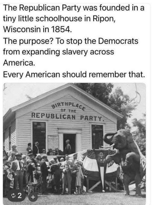 Just a little background and history on the foundation and beginning of the Republican Party.🇺🇸