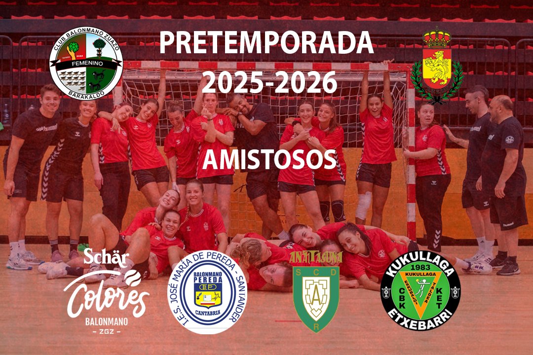 Club Balonmano Zuazo (@cbmzuazo) on Twitter photo 🔊 PRETEMPORADA 2025-26
🤾♀️ Durante agosto y septiembre nuestras #GuerrerasZuazotarras disputarán 7 partidos amistosos contra <a href="/ScharZaragoza/">Schär COLORES Zaragoza</a> <a href="/bmpereda/">Uneatlantico Pereda</a> <a href="/bmanaita_fem/">ANAITASUNA FEMENINO</a> y <a href="/KukuEskubaloi/">BM Kukullaga Eskubaloia🧡🏳️🌈</a> como preparación para #DHOroFem
📆 23/08 ⏰️ 18:30h
📌 Gorostiza
🆚️ <a href="/ScharZaragoza/">Schär COLORES Zaragoza</a>
#ZuazoGara 🔊 PRETEMPORADA 2025-26
🤾♀️ Durante agosto y septiembre nuestras #GuerrerasZuazotarras disputarán 7 partidos amistosos contra <a href="/ScharZaragoza/">Schär COLORES Zaragoza</a> <a href="/bmpereda/">Uneatlantico Pereda</a> <a href="/bmanaita_fem/">ANAITASUNA FEMENINO</a> y <a href="/KukuEskubaloi/">BM Kukullaga Eskubaloia🧡🏳️🌈</a> como preparación para #DHOroFem
📆 23/08 ⏰️ 18:30h
📌 Gorostiza
🆚️ <a href="/ScharZaragoza/">Schär COLORES Zaragoza</a>
#ZuazoGara