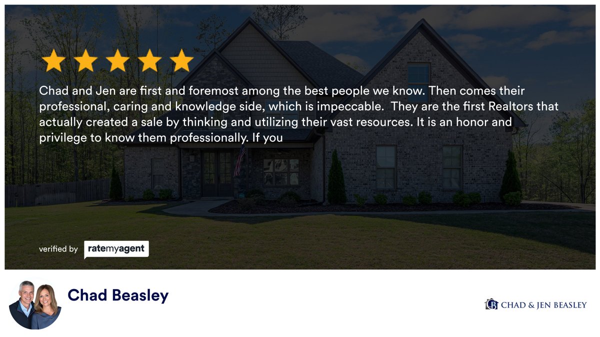 401CHAD's tweet photo. ★★★★★
Check out our latest client review for the property we sold at 1109 Grey Oaks Valley, Pelham, AL, 35043! Our clients are the best! We love what we do and the people who trust us to help them accomplish their real estate goals...https://t.co/tTcFWcp4En https://t.co/ztpOMa6Pun