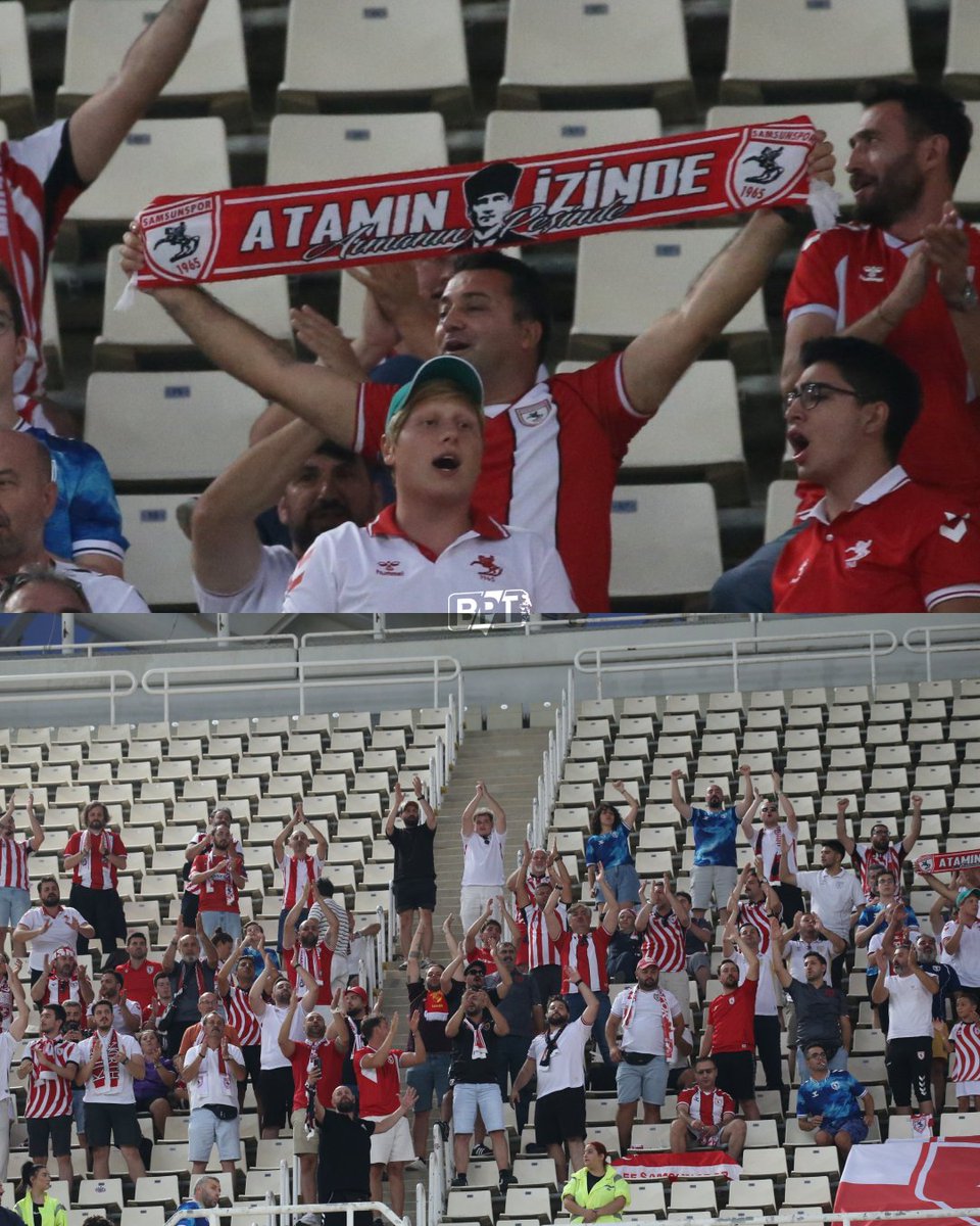 Bugün Atina'da Samsunsporlu taraftarlar: