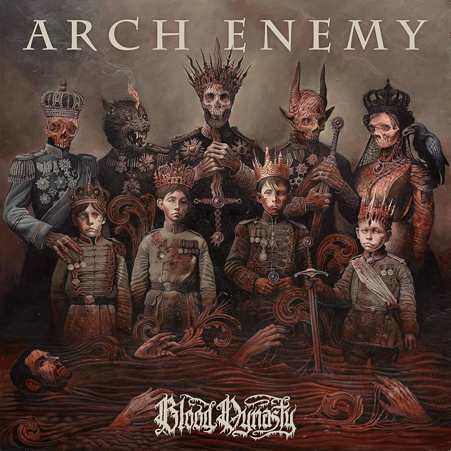 Al margen del portadón, lo último de Arch Enemy, «Blood Dynasty», me parece de lo mejorcito de lo que llevamos de año. Tremendísimo death melódico lleno de riffs memorables y mucha potencia. Y sí, defiendo muy fuerte a Alissa White-Gluz.