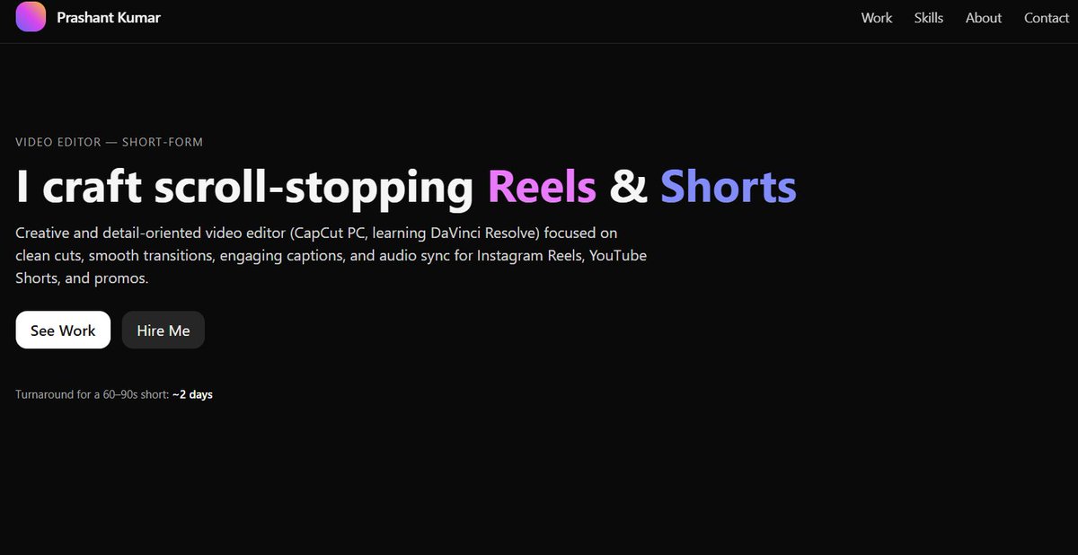 Sakura (@aqueous_naoh) on Twitter photo Day 92 of #100DaysOfCode
-Built a Portfolio Website with help from ChatGPT
-Got support from <a href="/spam_prakash/">Prakash Kumar</a> along the way
-Deployed successfully using Vercel
-Mostly vibe-coded today
Check it out here: editor-boy.vercel.app
(Content updates coming soon!) Day 92 of #100DaysOfCode
-Built a Portfolio Website with help from ChatGPT
-Got support from <a href="/spam_prakash/">Prakash Kumar</a> along the way
-Deployed successfully using Vercel
-Mostly vibe-coded today
Check it out here: editor-boy.vercel.app
(Content updates coming soon!)